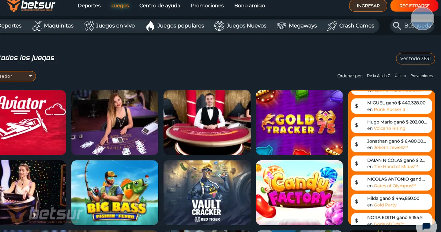 Betsur casino for AR Betsur casino for AR